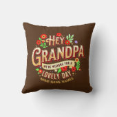 名前の追加おじいちゃん素敵な一日をお願いしている クッション (裏面)