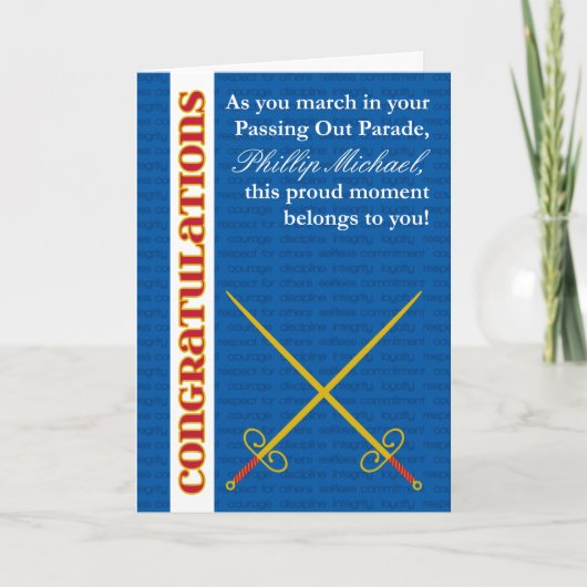 名前の追加おめでカスタムとうございます カード (正面)