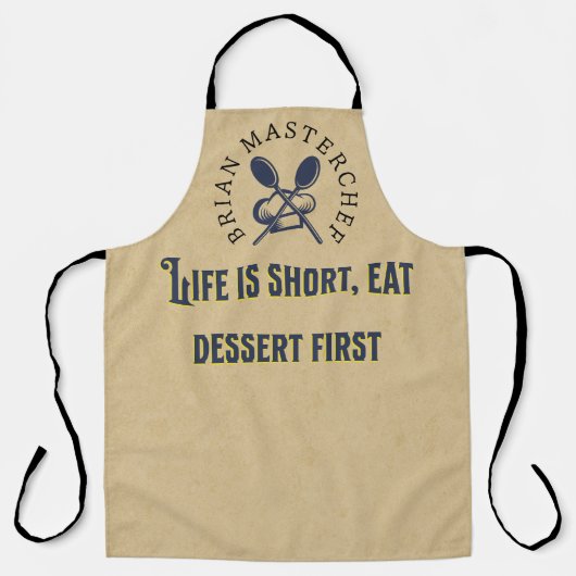 名前の追加おもしろいことわざ素朴masterchefパパ エプロン (正面)