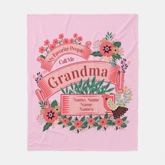 名前の追加すべての文字の変更お気に入りのユーザーからの電話 フリースブランケット (正面)