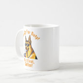 名前の追加すべての文字の変更、ドイツの羊飼い+コーヒー コーヒーマグカップ (正面左)