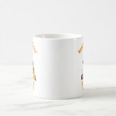 名前の追加すべての文字の変更、ドイツの羊飼い+コーヒー コーヒーマグカップ (中央)