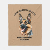 名前の追加すべての文字の変更、GSDによる愛保護される フリースブランケット (正面)