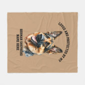 名前の追加すべての文字の変更、GSDによる愛保護される フリースブランケット (正面(横))