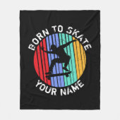 名前の追加すべての文字をスケートスケートボードに変更する フリースブランケット (正面)