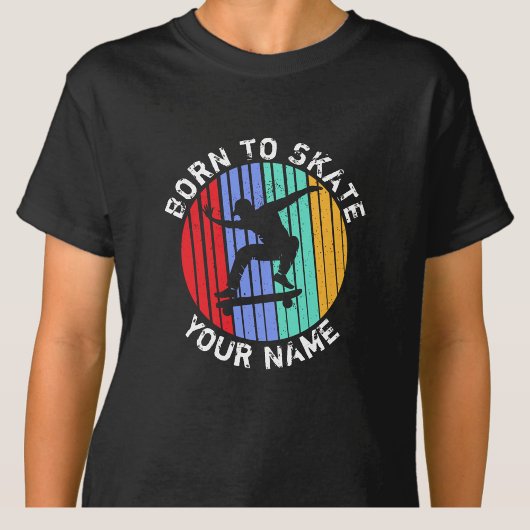 名前の追加すべての文字をスケートスケートボードに変更する Tシャツ