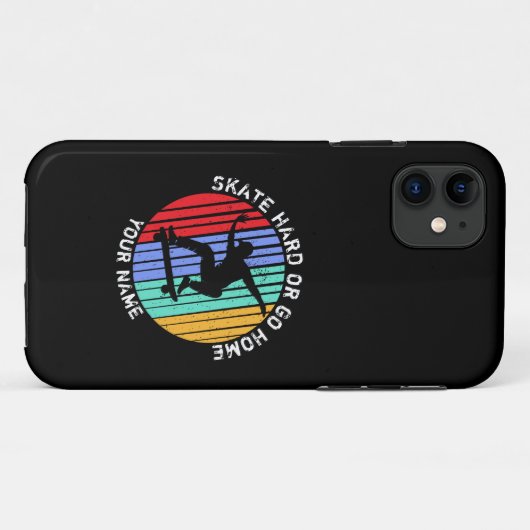 名前の追加すべての文字スケート懸命またはホームに移動 Case-Mate iPhoneケース (裏面(横))