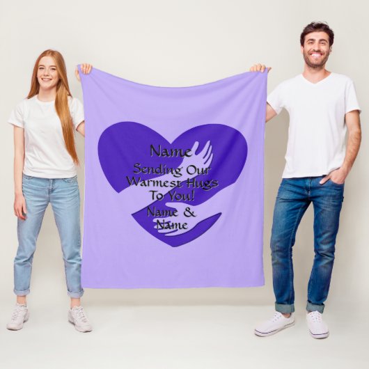 名前の追加すべての文字ハートの変更 フリースブランケット (インサイチュ)