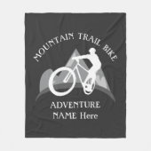 名前の追加すべての文字マウンテントレイルバイクグレー – フリースブランケット (正面)