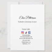 名前の追加で点滅連絡ソーシャルメディアギフト (裏面)