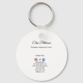 名前の追加で点滅連絡情報ソーシャルメディアwebsi キーホルダー (裏面)