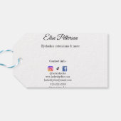 名前の追加で点滅連絡情報ソーシャルメディアwebsi ギフトタグ (裏面横)