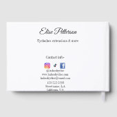 名前の追加で点滅連絡情報ソーシャルメディアwebsi ゲストブック (裏面)