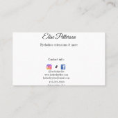 名前の追加で点滅連絡情報ソーシャルメディアwebsi 名刺 (裏面)