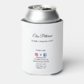 名前の追加で点滅連絡情報ソーシャルメディアwebsi 缶クーラー (缶裏面)