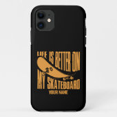 名前の追加の人生は私のスケートボードで良い Case-Mate iPhoneケース (裏面)