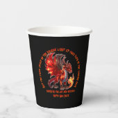 名前の追加の年，文字- Fire Dragon新年 紙コップ (裏面)