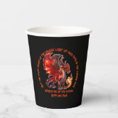 名前の追加の年，文字- Fire Dragon新年 紙コップ (正面)
