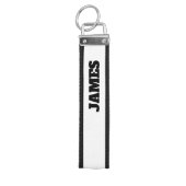 名前の追加はっきりしたタイポグラフィ リストバンドキーホルダー (鍵トップ)