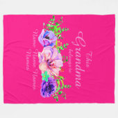 名前の追加または編集 – この祖母はフローラに属する フリースブランケット (正面(横))