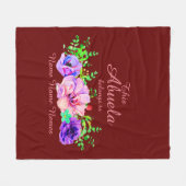 名前の追加または編集 – このAbuelaはフローラに属する フリースブランケット (正面(横))