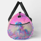 名前の追加イニシャル、ピンク&アクアユニコーン ダッフルバッグ (右)