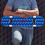 名前の追加イニシャル, Blue Woven Hash Pattern Skatebo スケートボード<br><div class="desc">このデザインで必要な名前またはイニシャルを追加素晴らし – 他の多くのスケートボードデザインやスケートボードTシャツショップパーソナライズされた、フード付、バックパック、毛布などについては、私の店を参照。</div>