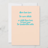 名前の追加エイジピンクマーメイドブルーテール誕生日パーティー サンキューカード (裏面)