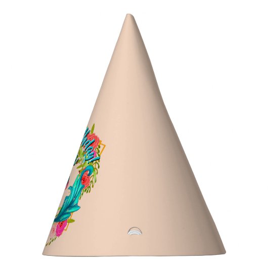 名前の追加エイジピンクマーメイドブルーテール誕生日パーティー パーティーハット (右)