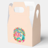 名前の追加エイジピンクマーメイドブルーテール誕生日パーティー フェイバーボックス (オープン)