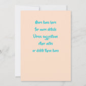 名前の追加エイジピンクマーメイドブルーテール誕生日パーティー 招待状 (裏面)