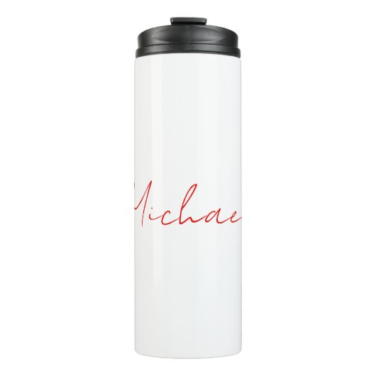 名前の追加エレガントクリエイティブCallgraphy Red White タンブラー (正面)