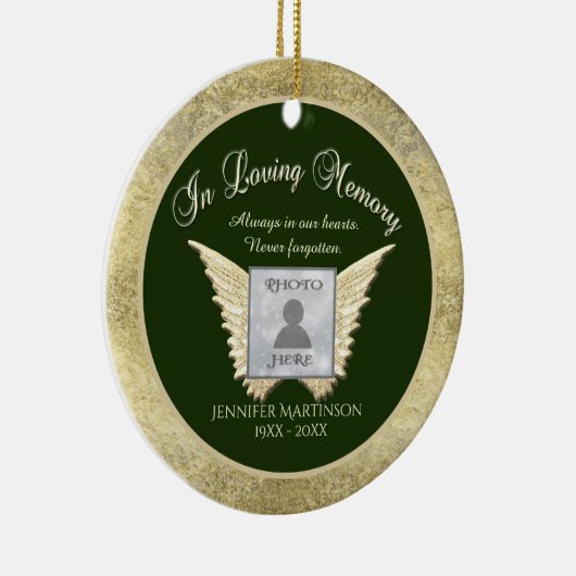 名前の追加エンジェルウィングス記念 セラミックオーナメント (右)