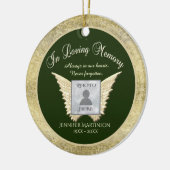 名前の追加エンジェルウィングス記念 セラミックオーナメント (左)