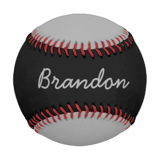 名前の追加カスタムグレーと黒の野球 野球ボール