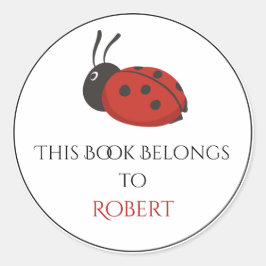 名前の追加カスタムテンプレートブックのラベルのシール ラウンドシール