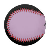 名前の追加カスタムブラックとラベンダー野球 野球ボール (正面左)