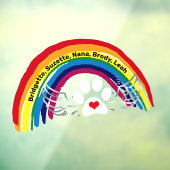 名前の追加カスタム交差虹橋犬 ウィンドウサイン (シート3)