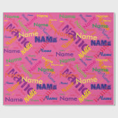 名前の追加カスタム紙 ラッピングペーパー (フラット)