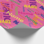 名前の追加カスタム紙 ラッピングペーパー (角)