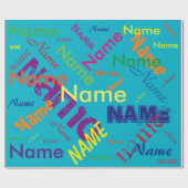 名前の追加カスタム紙 ラッピングペーパー (フラット)