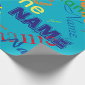 名前の追加カスタム紙 ラッピングペーパー (角)