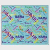 名前の追加カスタム紙 ラッピングペーパー (フラット)