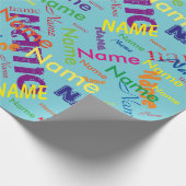 名前の追加カスタム紙 ラッピングペーパー (角)