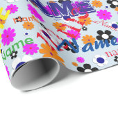 名前の追加カスタム紙 ラッピングペーパー (ロールコーナー)