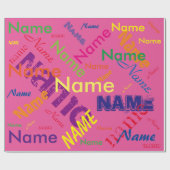 名前の追加カスタム紙 ラッピングペーパー (フラット)