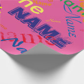 名前の追加カスタム紙 ラッピングペーパー (角)