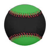 名前の追加カスタムBlack and Green Baseball 野球ボール (裏面)