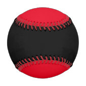 名前の追加カスタムBlack and Red Baseball 野球ボール (裏面)