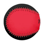 名前の追加カスタムBlack and Red Baseball 野球ボール (正面左)